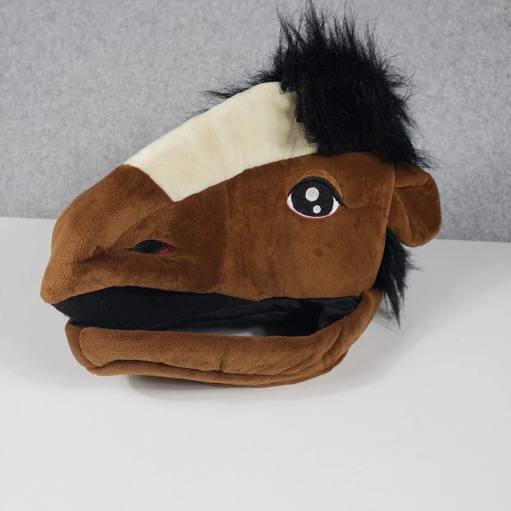 elope‎ Unisex Costume Horse Plush Hat One Size Brown Farm Animal Cosplay PA-101